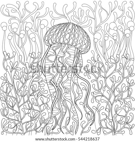 Therapy Jellyfish Coloring Pages 4