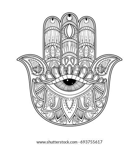 Hamsa Eye Coloring Pages