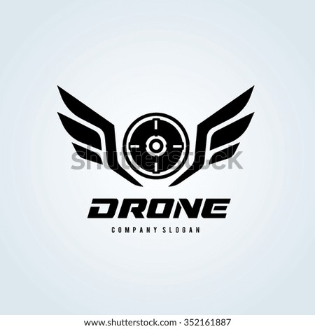 Drone Logovector Logo Template Stock Vector 352161887 - Shutterstock