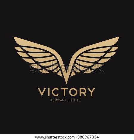 v template letter Victory Stock Logoeagle Logovector Letter Logowing Logov