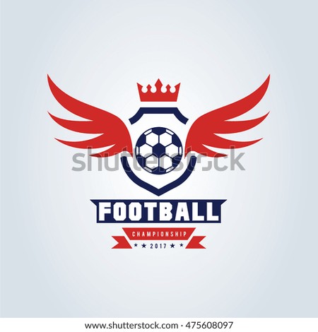 Football College Logofootball Logovector Logo Template Stock Vector ...