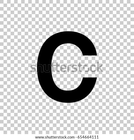 Letter C Isolated On Transparent Background Stock Vector 654664111 ...