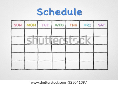 blank school schedule
