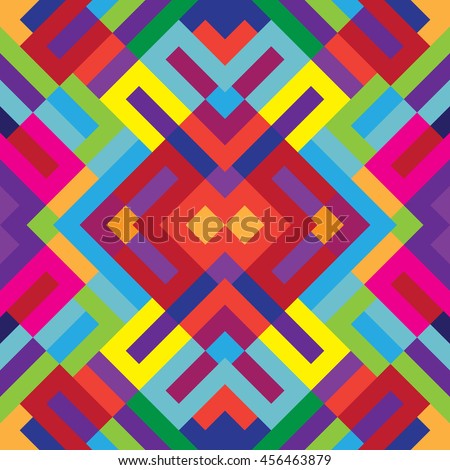 Geometric Seamless Pattern Made Color Squares Stock Vector 114741049 ...