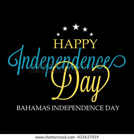stock vector vector illustration of a stylish text for bahamas independence day 433637059