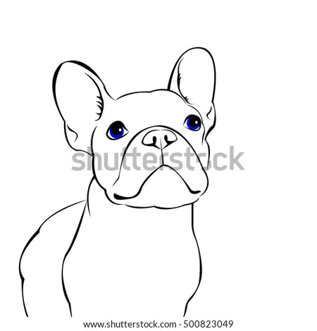 Download Cute Bulldog Cartoon Drawing Sketch Coloring Page