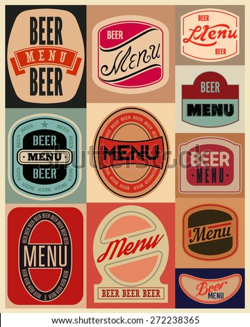 Vintage Style Tin Signs Retro Posters Stock Vector 118319770 - Shutterstock