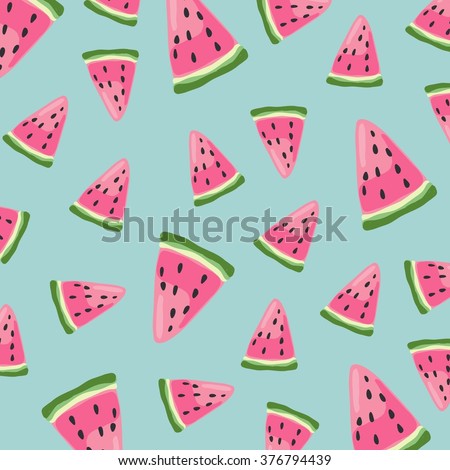 Watermelon vector pattern