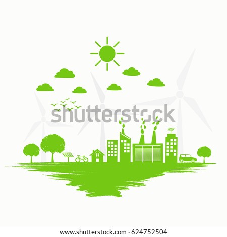 Ecology Sustainable Development Concept Vector Illustration Stock Vector 624752504 Shutterstock Ecology Logo Green Design Growth Illustration Vector Illustration Cartoondealer 43259218