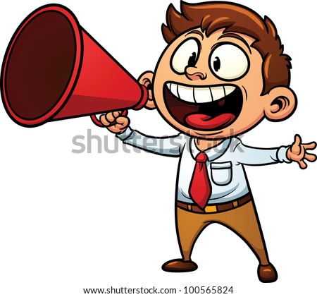Image result for man with megaphone clipart