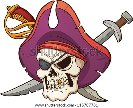 Cartoon Pirate Vector Clip Art Illustration Stock Vector 191489609 ...