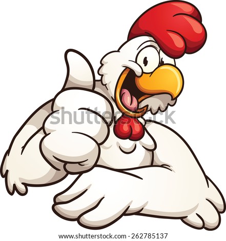 Cartoon Chicken Giving Thumbs Up Vector Stock Vector 262785137 ...