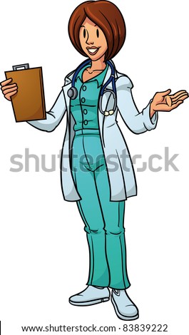 Cartoon Doctor Using Stethoscope Vector Image Stock Vector 58876037 ...