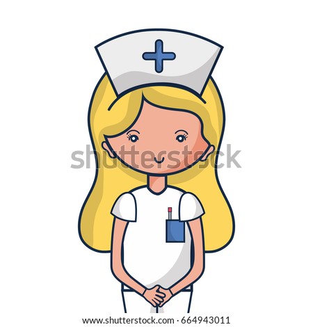 Vector Cartoon Nurse Scrubs Medical Kit Stock Vector 424576417