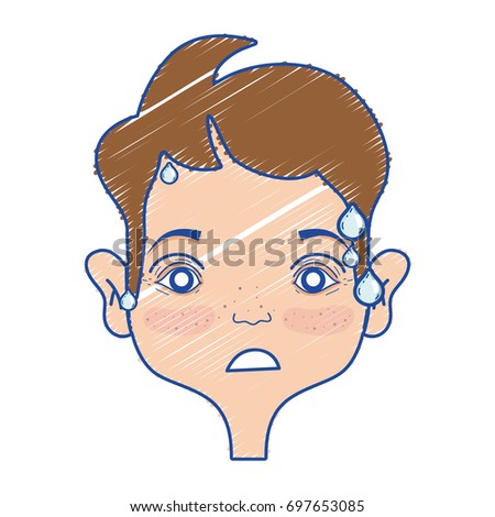 Boy Lice Vector Magnifying Glass Close Stock Vector 