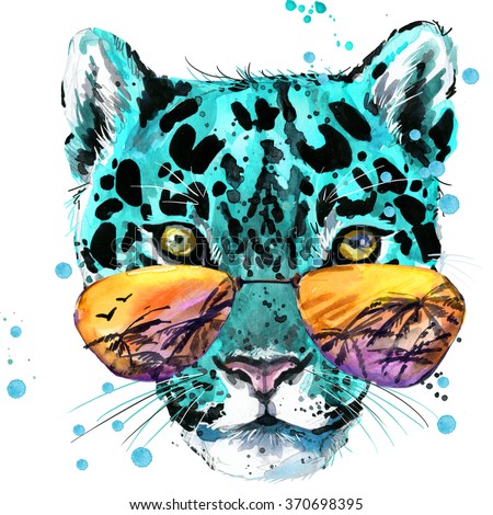 Cheetah Tshirt Graphics Cheetah Illustration Splash Stock Illustration ...