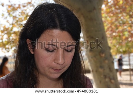 Marseille, France - October 06, 2016 : French cartoonist Anais Lelievre (daughter of Jac Lelievre) at the 5th edition of the International festival of press and political cartoons at l'Estaque.