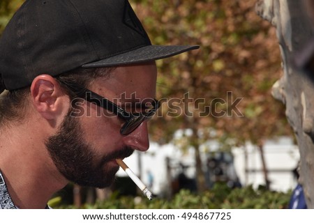 Marseille, France - October 06, 2016 : French cartoonist Jacques Umbdenstock alias Jak at the 5th edition of the International festival of press and political cartoons at l'Estaque.