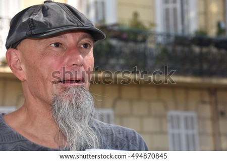 Marseille, France - October 06, 2016 : French cartoonist Jean-Michel Gruet at the 5th edition of the International festival of press and political cartoons at l'Estaque.