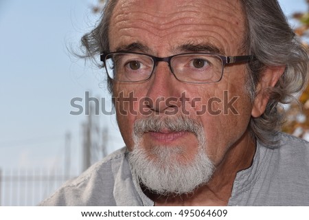 Marseille, France - October 06, 2016 : French cartoonist Philippe Moine at the 5th edition of the International festival of press and political cartoons at l'Estaque.