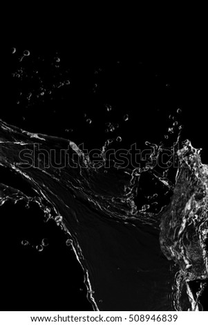 Stylish Water Splash Isolated On Black Stock Photo 30373987 - Shutterstock