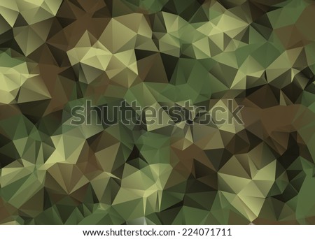 Abstract Vector Military Camouflage Background Made of Geometric Triangles Shapes