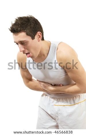 Young Man Stomach Pain Isolated Over Stock Photo 46566838 - Shutterstock