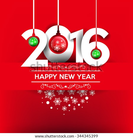 Merry Christmas Happy New Year Background Stock Vector 535861234 - Shutterstock