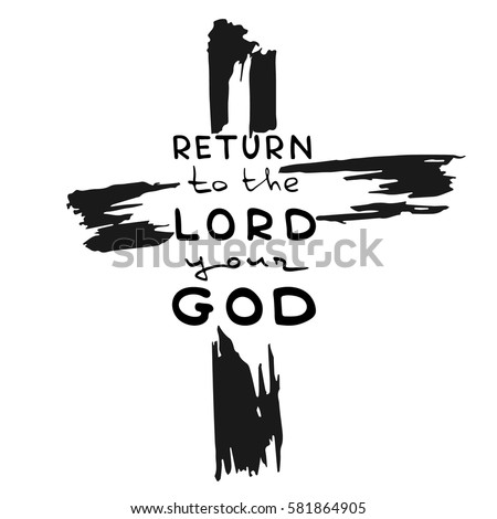 Abstract Cross Handwritten Text Return Lord Stock Vector 581309278 ...