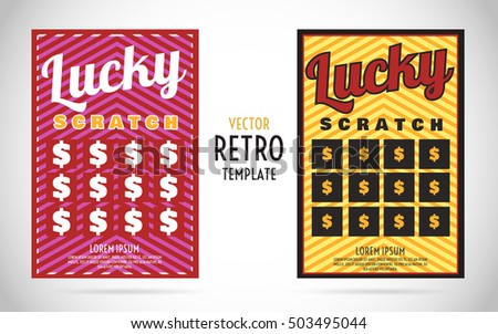 scratch off lottery card ticket vector stock vector 503495044 scratch off template