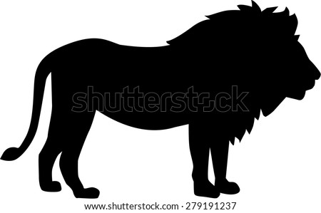 Lion Silhouette Stock Vector 279191237 - Shutterstock