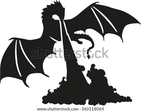 Download Dragon Breathing Fire Stock Vector 360118064 - Shutterstock