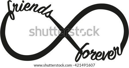 Download Infinity Sign Friends Forever Stock Vector 421491607 ...