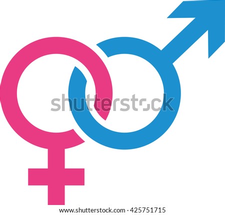 Illustration Male Female Sex Symbol On Stock Vector 71702029 - Shutterstock