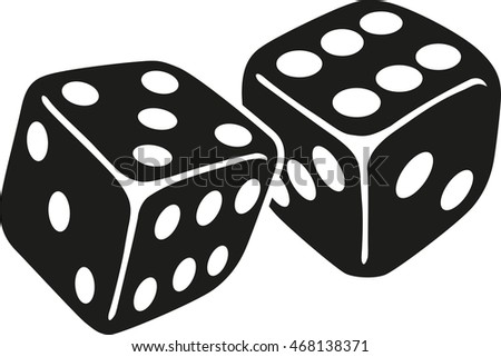 Two Dice Number Five Six Stock Vector 468138371 - Shutterstock