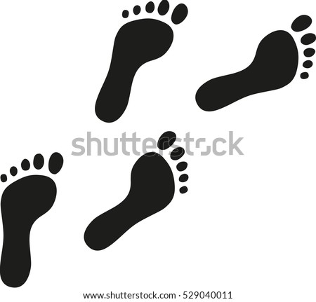 Footprints Illustration Silhouette Stock Illustration 11900149 ...