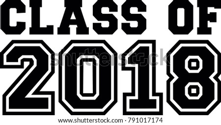 Download Class 2018 Black White Stock Vector 791017174 - Shutterstock