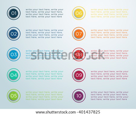 Number Bullet Points 1 to 10 B