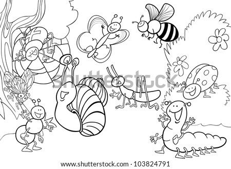 Black White Coloring Book Page Cartoon Stock Illustration 128650967 ...