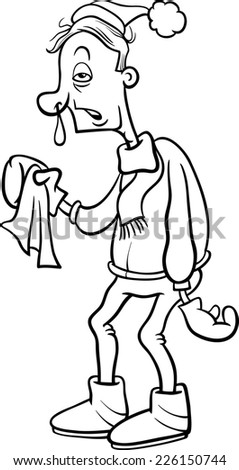 Download Black White Cartoon Humorous Illustration Man Stock Illustration 226150744 - Shutterstock