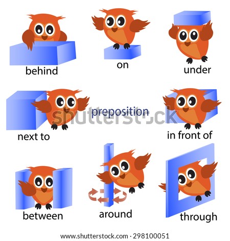 Worksheets Pic On Preposition preposition stock photos royalty free images vectors shutterstock with owl motion for preschool