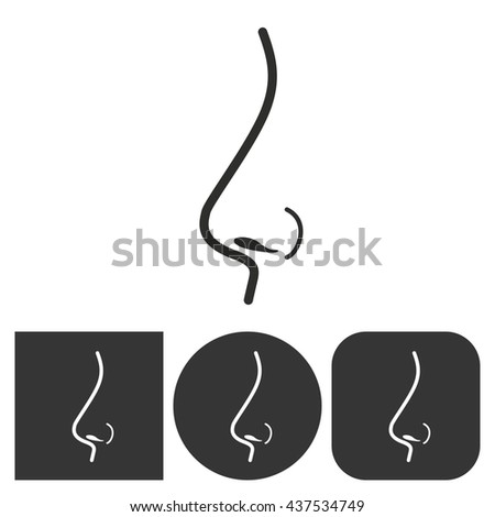 Nose Isolated Human Nose Icon Vector Stock Vector 474914395 - Shutterstock