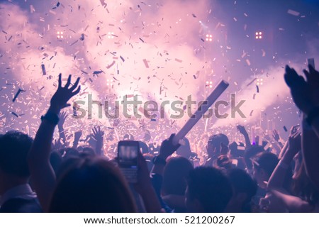 Silhouette Hands Audience Crowd People Use Stock Photo 521200267 ...