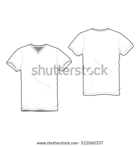 V Neck Tee Shirt Template Stock Vector 522060337 - Shutterstock