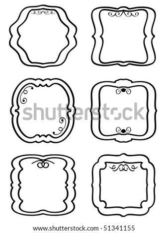 Set Decorative Vintage Frames Stock Vector 289518044 - Shutterstock