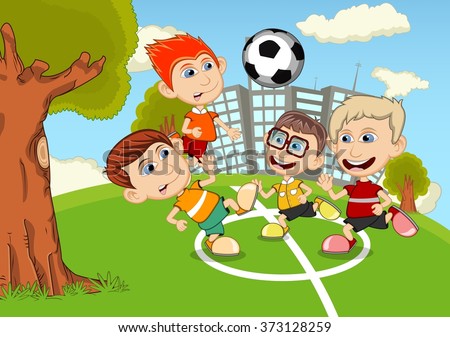 Boy Playing Football Stock Images, Royalty-Free Images & Vectors ...