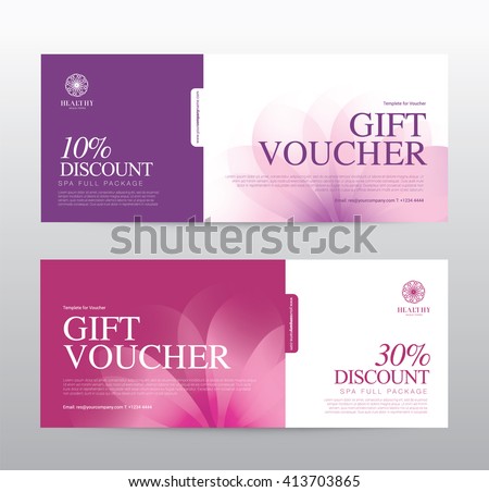 Gift Voucher template for Spa, Hotel Resort, Vector illustration