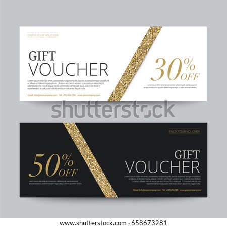 gift voucher template promotion sale discount stock vector 658673281
