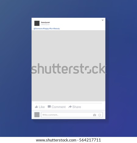 Social Network Post Frame Facebook Vector Stock Vector 564217711 ...