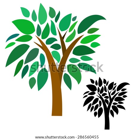 Simple Tree Design Stock Vector 26416052 - Shutterstock